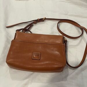 Vintage Dooney & Bourke Tan Leather Crossbody Bag